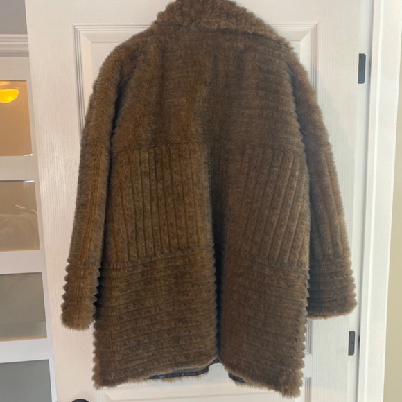 Comme du Vrai Paris Made in France Vintage Faux Fur Long Jacket - Picture 3 of 4